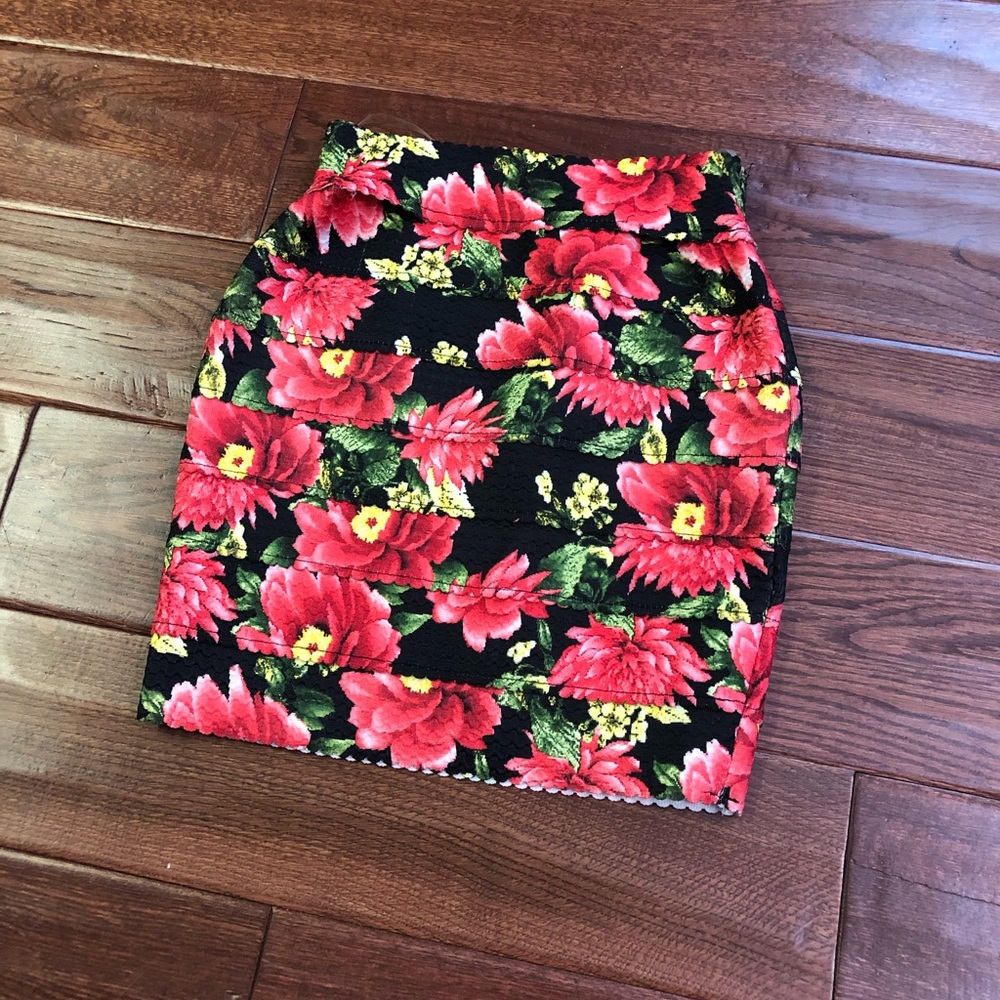 Floral Mini Skirt